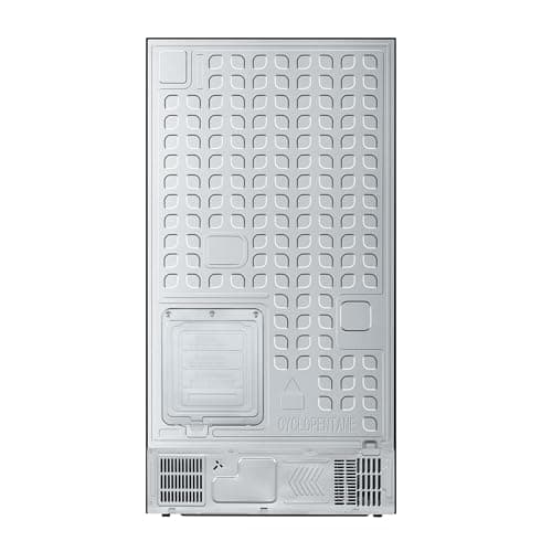 DE210FDBMDSS Refrigerator Built in with French Doors Adjustable Glass Shelves Dual Drawer Bottom Freezer with Ice Maker, LED Interior Light and Stainless Steel Exterior, 36-Inch, Metallic