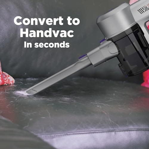 Black+Decker Powerseries+ Corded 4 in 1 Stick Vacuum, Upright to Hand-Vac Multi Surface, LED Floor Head, HEPA Filtration, Powerful 14k Pa,for Hard Floor, Low Carpet, Pet Hair Home & Office use, Grey