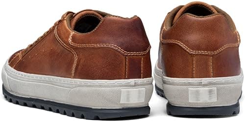 Jousen Men's Shoes Leather Casual Shoes for Men Fashion Sneakers Business Casual Dress Shoes