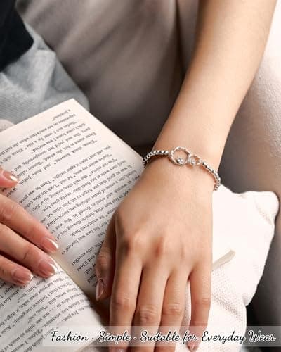 Tarsus Eternal Love Connected at Heart Interlocking 2 Circles Bracelet - Sister Gifts for Birthday, Christmas, Big and Little Sisters