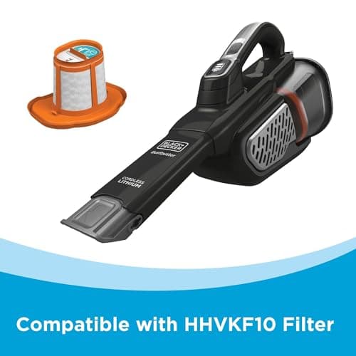 BLACK+DECKER dustbuster Portable Vacuum Cordless Handheld, Small Hand Vacuum Cleaner for Dorm Home and Car, Powerful 20V AdvancedClean+ (HHVK515J00FF)