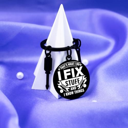 Cool Mechanic Gifts for Men Unique Maintenance Man Gifts for Him Handyman Construction Worker Carpenter Machinist Dad Keychain Thoughtful Christmas Birthday Fathers Day Presents