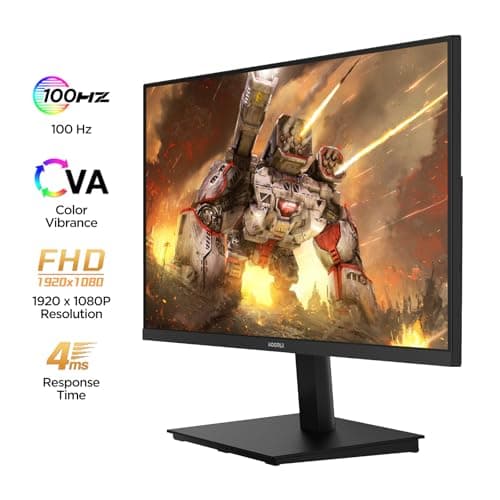 KOORUI Computer Monitor 22 Inch PC Gaming Full HD 1080P 100Hz VA Panel LCD Display with Adpitive sync (HDMI/VGA/VESA 100x100mm/Audio Out)