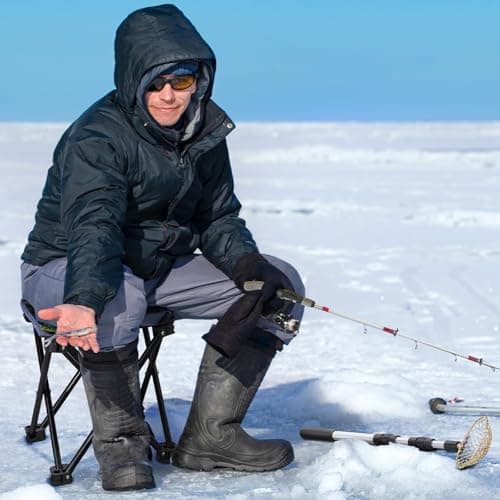 Generic 122Pcs Ice Fishing Rod Reel Combo, 24" Medium Light Ice Fishing Rod Kit with Ice Fishing Jigs, Lures for Trout, Walleye, Perch, Panfish Bluegill Crappie