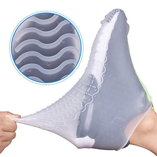 ydfagak Shoe Covers Waterproof Reusable Foldable Not-Slip Rain Shoe Covers with Zipper,Shoe Protectors Overshoes Rain Galoshes for Kids Men and Women