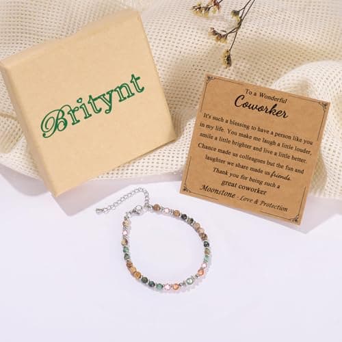 Christmas Stocking Stuffers Mothers Day Birthday Graduation Gifts Ideas Bracelets for Her Women Gifts for Women Moonstone Bracelet Meaningful Present B0FT3V1SVT