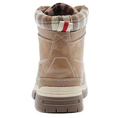 ANJOUFEMME Work Hiking Boots for Women Waterproof - Womens Outdoor Ankle Boots Lightweight Snow Winter Boots for Trekking Walking