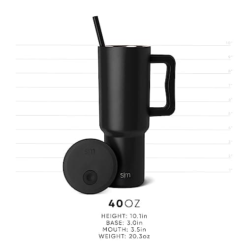 Simple Modern Disney 40 oz Tumbler with Handle and Straw Lid | Insulated Reusable Stainless Steel Water Bottle Travel Mug | Gifts for Women Men Him Her | Trek Collection | 40oz | Iconic Mickey