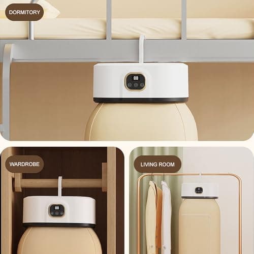 Portable Clothes Dryer - Mini Small Compact Foldable Quiet Fast-Drying Electric Machine with Adjustable Timer & UV Hygiene for Travel,RV, Home,Apartment