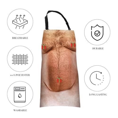 White Elephant Gifts for Adults,Funny Gifts Apron Belly Christmas Stocking Stuffers Gag Gifts for Dad Him Men Adults