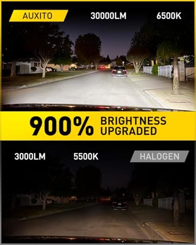 AUXITO HB4 LED Bulb 9006 Bulbs, 900% Brighter Ultra-Bright, Plug N Play, Long Lifespan, No Flicker, 99% Compatibility, 2PCS