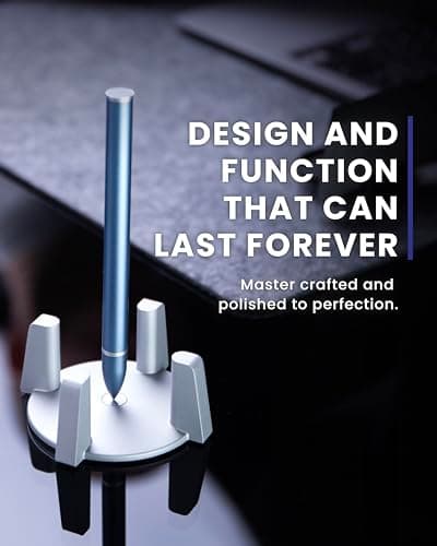 Vertically Standing Executive Ballpoint Pen with Top Grade Free-Flowing Ink Refill, Metal Made, Unique Gifts, Men Gifts Ideas novium Hoverpen - Luxury Pen for Men & Women, Midnight Blue B08VHS748C