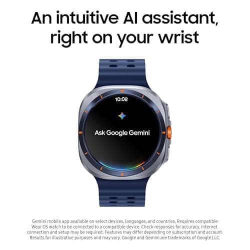 Samsung Galaxy Watch Ultra (2025) 47mm LTE Smartwatch, Titanium Casing, Advanced Sleep Coaching, Running Coach, Energy Score, Heart Rate Tracking, GPS, Titanium Silver [US Version, 2 Yr Warranty]