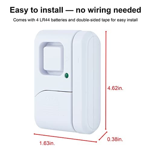 GE 45115 Wireless Magnetic Window Alarms 2 Pack