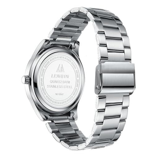LN LENQIN Mens Watches Waterproof Stainless Steel Watch for Men Analog Quartz Fashion Business Designer Wristwatch