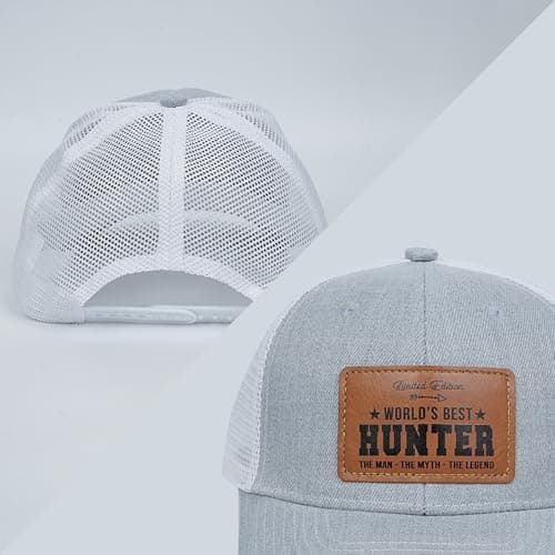 VIOZOFA Men's Hat Gifts - Men's Cap Gifts for Father's Day Christmas Birthday Gifts Trucker Hat Leather Pattern Baseball Cap