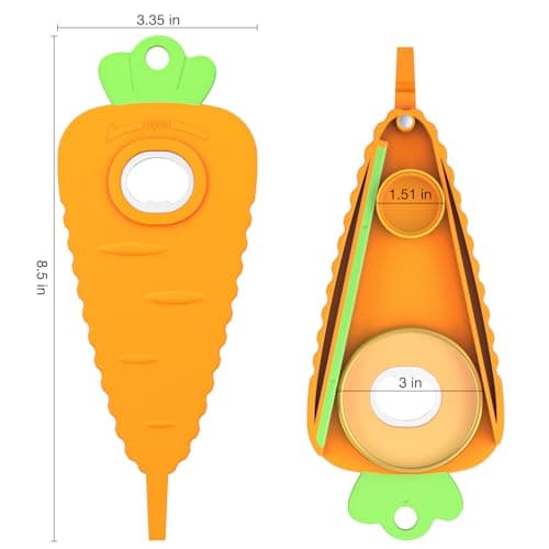 Jar Opener Bottle Opener for Weak Hands, Seniors with Arthritis and Anyone with Low Strength, Get Lids Off Easily, Carrot Shaped with Magnets for Decorate Fridge, Best Gift for Kitchen Gadgets
