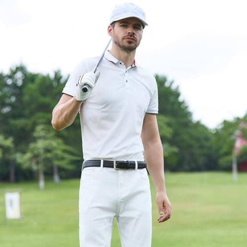 VATAN Men's Genuine Leather Dress Belts, Handmade Classic Every Day Leather Jeans Belt for Men Work Business Casual