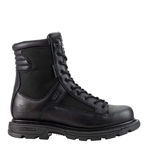 Thorogood GEN-Flex2 8” Side-Zip Waterproof Black Tactical Boots for Men and Women - Lightweight Leather and Nylon with Slip-Resistant Outsole; EH Rated