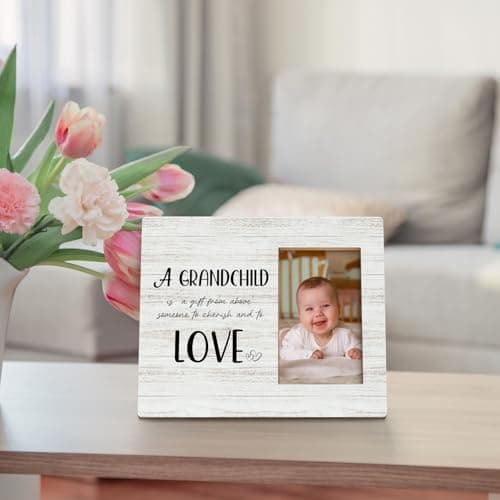 Grandparents Day Gifts, Grandparents Picture Frames, First Time Grandparent Grandma Grandpa Gifts, Grandkids Photo Frame, Grandpa Grandma Grandchildren Wood Picture Photo Frame for 4x6 Photo