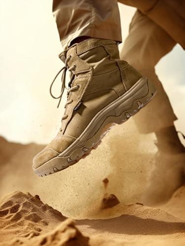 FREE SOLDIER Men's Tactical Hiking Boots Lightweight Comfortable Combat Work Boots 6 Inches