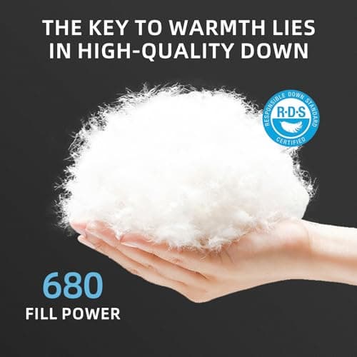 QEZER Down Booties for Men and Women Keep Warm Foot Warmers Camping Slippers Winter Camping Socks