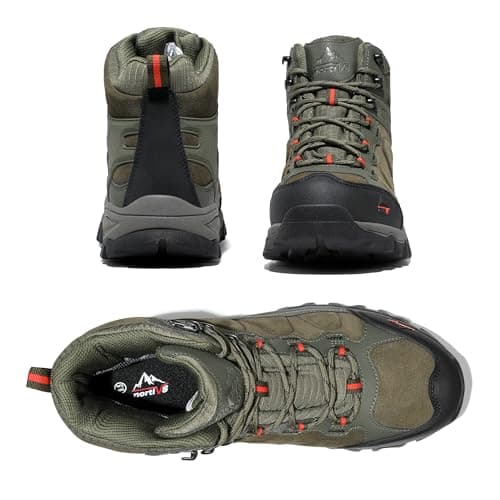 NORTIV 8 Men's Waterproof Hiking Boots Outdoor Mid Trekking Lightweight Mountaineering Shoes Paladin
