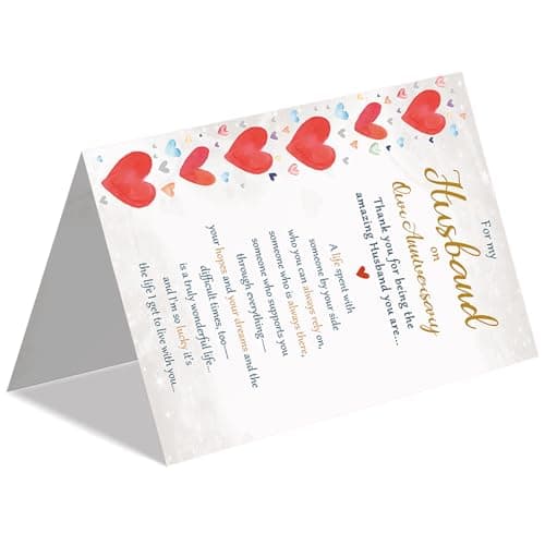 Romantic Anniversary Card for Husband, Funny Anniversary Card Gifts from Wife, Sweet Wedding Day Gifts for Husband