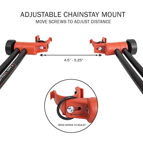 Ibera Easy Utility Bike Stand for 20"-29" - Adjustable & Foldable Bicycle Stand for Storage & Repair - Floor-Mounted & Scratch-Free Alloy Steel Rack - ideal Bicycle Storage for Indoor Garage