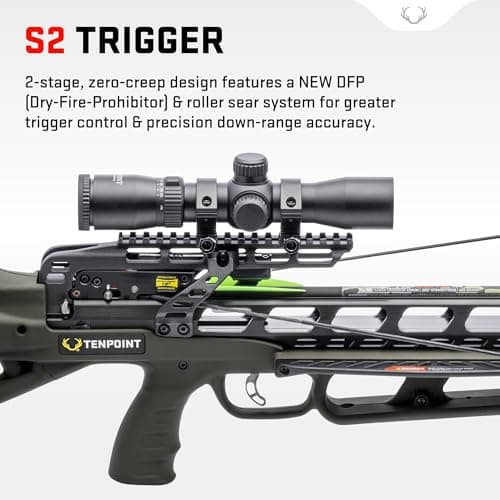TenPoint Turbo X Crossbow - 415 FPS - Equipped with 100-Yard RangeMaster Scope, ACUslide Cocking & De-Cocking System + S2 Trigger
