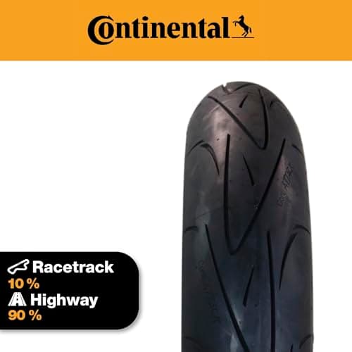 Continental ContiSportAttack 120/70ZR17 Front Motorcycle Tire - High Performance Sport Touring Radial Tire for Street Bikes 120/70-17