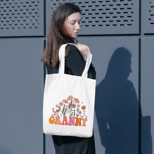 Grandma Gifts Tote Bag Birthday Mothers Day Retirement Gifts for Women Mama Nana Mimi Shoulder Bag Reusable Grocery Bags B0CYPQ48FS