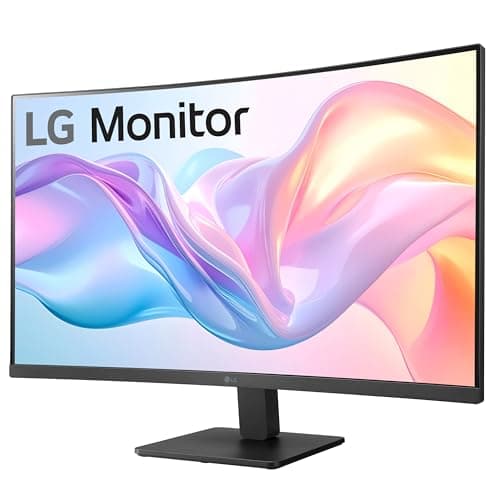 LG 32MR50C-B Curved Monitor 32-Inch FHD 100Hz AMD FreeSync OnScreen Control Dynamic Action Sync Black Stabilizer Tilt Stand (HDMI) - Black