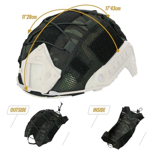 OneTigris Helmet Cover, Tactical Fast Cloth for Ops-Core Fast PJ Helmet in Size M/L, OneTigris PJ Airsoft Cover in Size M/L