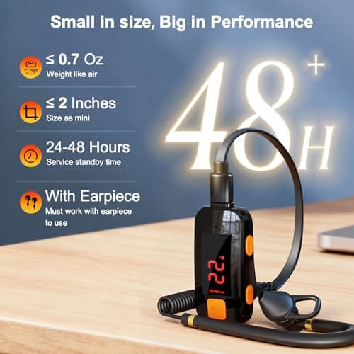 2 Pack Mini Walkie Talkies, Small Walkie Talkies, Waterproof Two Way Radio with Earpieces for Outdoor, Restaurants, Hiking, Baseball, Hospital, Tourism