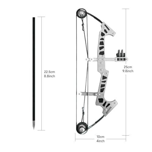 Archery Bow Set Left and Right Hand Compound Bow Hunting Bow Metal Material Catapult RH/LH for Practice Archery