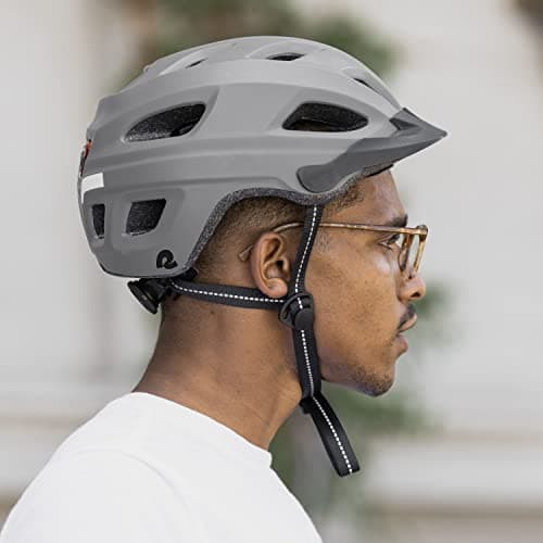 Retrospec Lennon Adult Bike Helmet with LED Safety Light Adjustable Dial & Removable Visor - Adjustable Bicycle Cycling Helmet for Men & Women