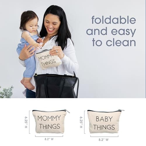 Pearhead Unisex Mommy and Baby Things Travel Pouch, 2 Count (Pack of 1)