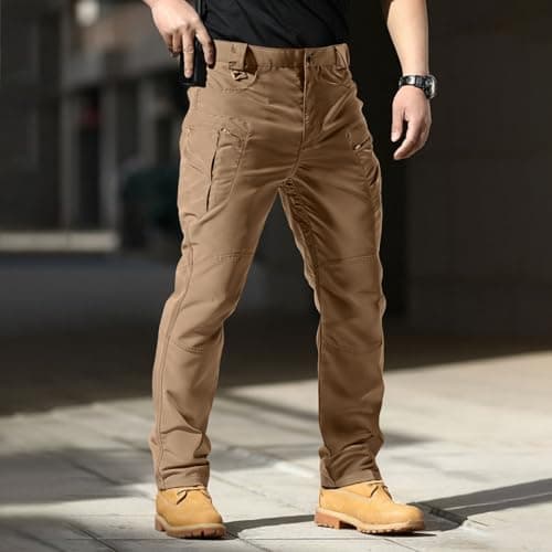GQN Tactical Pants for Men, Water Resistant Ripstop Cargo Pants, Multifunction Work Hiking Pants, Outdoor Apparel 2026