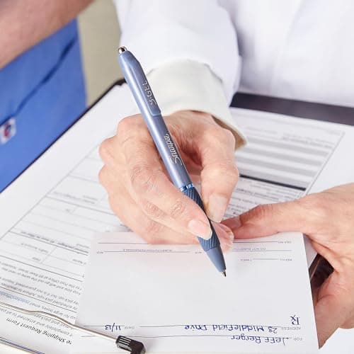 WEMATE Wood Rollerball Pen Set, Extra 2 Ink Refills(1 Black & 1 Blue), Fancy Writing Pen Nice Luxury Office Gift for Men, Professional, Executive, Cool Wooden Pen for Journaling - Blackwood