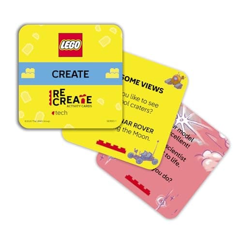 LEGO Recreate Activity Cards – Tech | Build & Play Game with 30+ Activity Cards & 25 LEGO Elements | Ages 6+