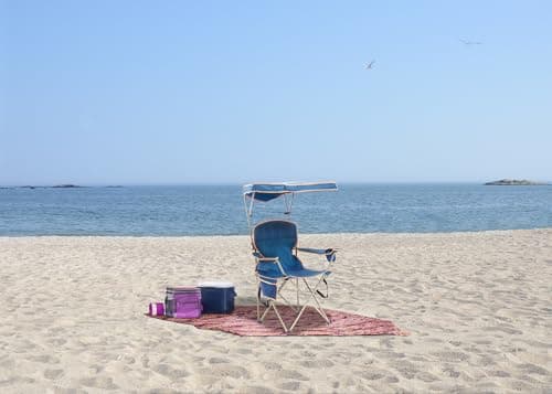 Quik Shade Max Shade High and Wide Folding Camp Tilt UV Sun Protection Canopy Chair