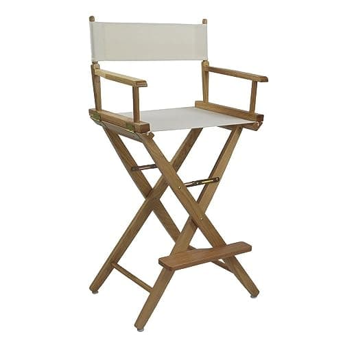 American Trails Extra-Wide Premium 30" Director's Chair Black Frame with Black Canvas, Bar Height
