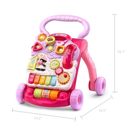VTech Sit-to-Stand Learning Walker (Frustration Free Packaging), Pink B07CRX1BDG