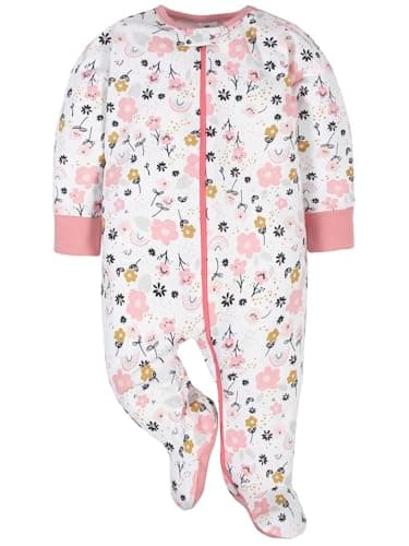 Gerber Baby Girls 4-Pack Sleep 'N Play Footie B08BV2XMG7