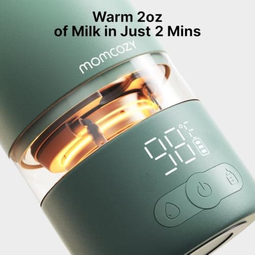 Fast Heating with Nutrients Preserved, Precise Temp Control, Dual Heating Modes for Breast Milk & Water, 17OZ Large Capacity Momcozy Portable Bottle Warmer for Breast Milk, Baby Travel Essentials B0DKHCWJ5G