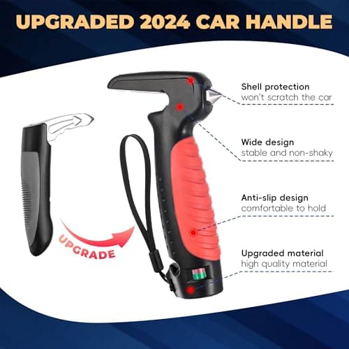 4 in 1 Car Handle Assist for Elderly Car Door Handle - Multifunction Car Transfer Aid - Help Elderly Get Out of Car, Auto Cane Portable Vehicle Support Handle for Seniors, Handicapped, Max 450 Pounds B0D6YV73LJ