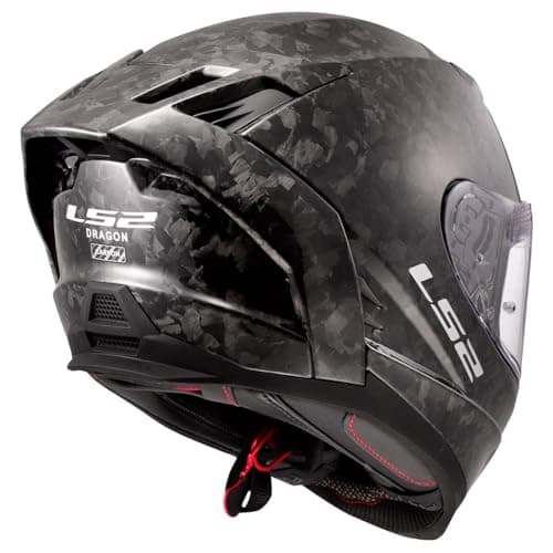 LS2 Helmets Dragon Carbon Full Face Motorcycle Helmet W/ SunShield