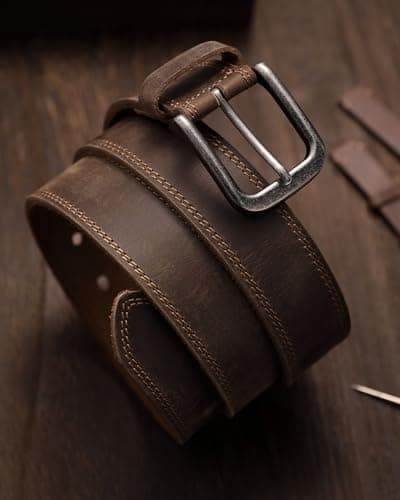 CHAOREN Mens Belts Leather - 35mm Genuine Leather Belt for Jeans - Men Gift for Casual Dress