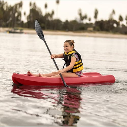 Lifetime Recruit Youth Kayak, 6.5 Ft, Paddle Included, Ages 5+, Red